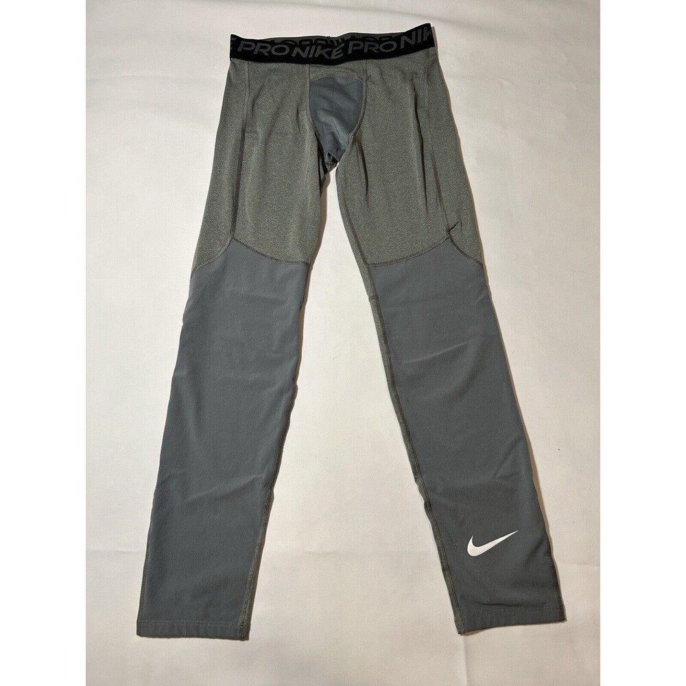 Nike Pro Training Pants Mens XL Gray Compression Tights Dri Fit Athletic